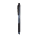 Pentel EnerGel-X Gel Pen, Retractable, Medium 0.7 mm, Black Ink, Smoke/Black Barrel, 5/Pack (BL107BPS5A)