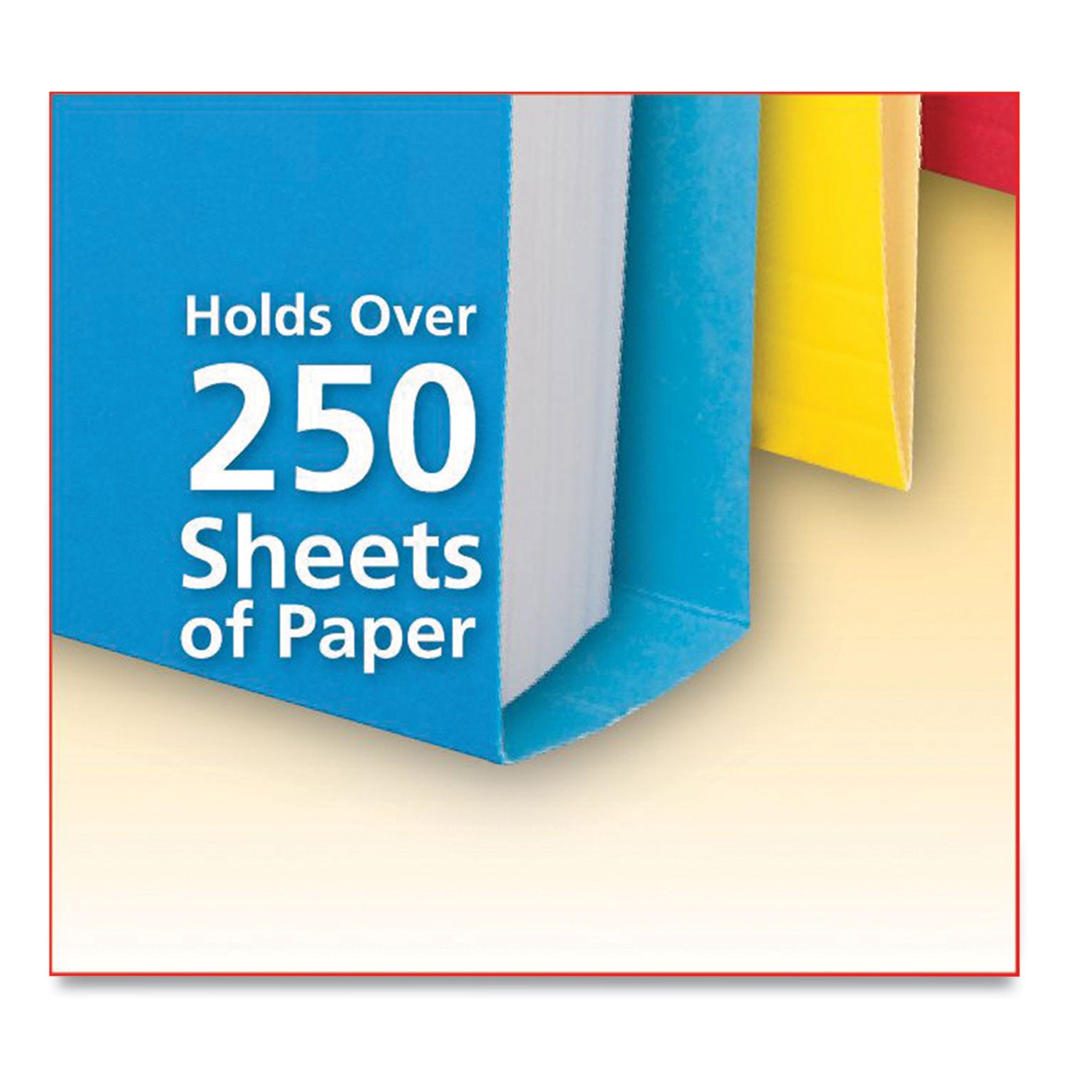 Pendaflex Double Stuff File Folders, 1/3-Cut Tabs: Assorted, Letter Size, 1.5" Expansion, Assorted Colors, 24/Pack (54458EE)