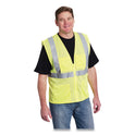 PIP ANSI Class 2 Four Pocket Zipper Safety Vest, Polyester Mesh, X-Large, Hi-Viz Lime Yellow (MVGZ4PLYXL)