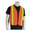 PIP Hook and Loop Safety Vest, One Size Fits Most, Hi-Viz Orange with Yellow Prismatic Tape (300EVORPOR)