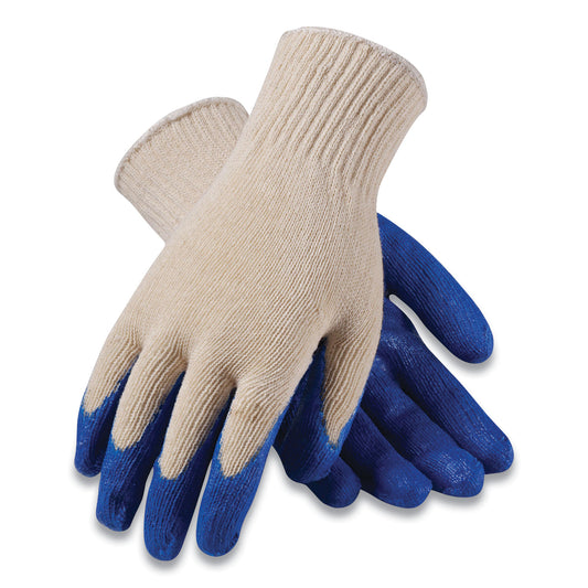 PIP Seamless Knit Cotton/Polyester Gloves, Regular Grade, X-Large, Natural/Blue, 12 Pairs (39C122XL)