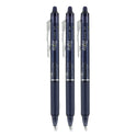 Pilot FriXion Clicker Erasable Gel Pen, Retractable, Fine 0.7 mm, Navy Ink, Navy Barrel, 3/Pack (31468)