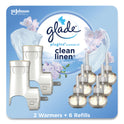 Glade Plugin Scented Oil, Clean Linen, 0.67 oz, 2 Warmers and 6 Refills/Pack (319963)