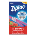 Ziploc Slider Storage Bags, Quart, 5.88" x 1.88" x 7.88", Clear, 76 Bags/Box, 9 Boxes/Carton (316490)