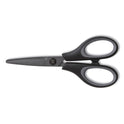 TRU RED Non-Stick Titanium-Coated Scissors, 5" Long, 2.36" Cut Length, Straight Black/Gray Handle, Gun-Metal Gray Blades (24380503)