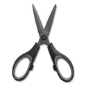 TRU RED Non-Stick Titanium-Coated Scissors, 5" Long, 2.36" Cut Length, Straight Black/Gray Handle, Gun-Metal Gray Blades (24380503)