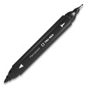 TRU RED Permanent Marker, Pen-Style Twin-Tip, Extra-Fine/Fine Bullet/Needle Tips, Black, 4/Pack (24417735)