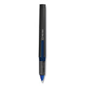 TRU RED Roller Ball Pen, Stick, Fine 0.5 mm, Blue Ink, Black/Blue/Clear Barrel, Dozen (24419531)