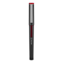 TRU RED Roller Ball Pen, Stick, Fine 0.5 mm, Red Ink, Black/Red/Clear Barrel, Dozen (24419534)