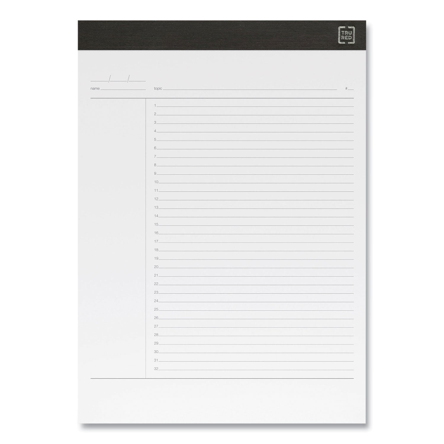 TRU RED Notepads, Project-Management Format, 50 White 8.5 x 11.75 Sheets, 6/Pack (24419924)