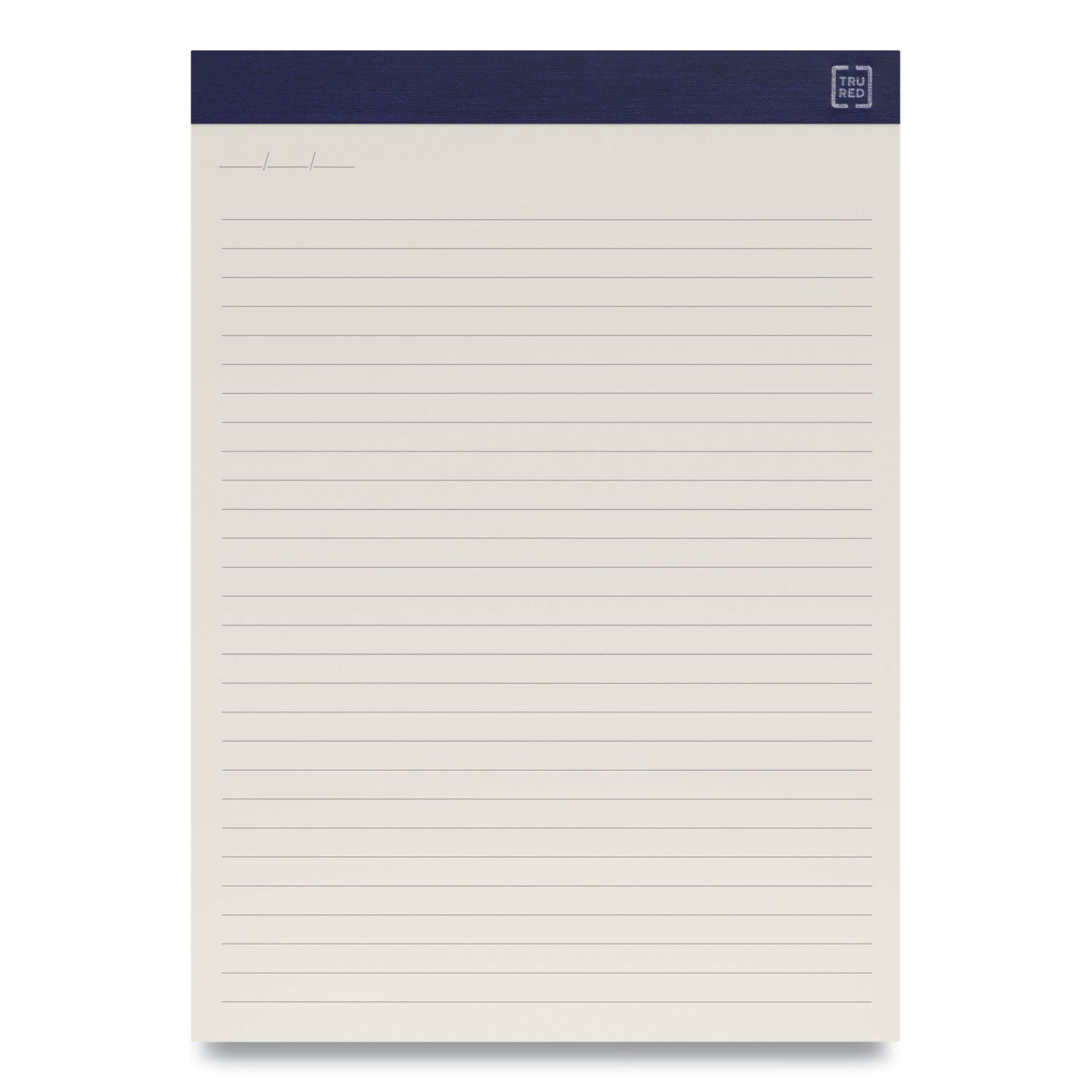 TRU RED Notepads, Wide/Legal Rule, 50 Ivory 8.5 x 11.75 Sheets, 12/Pack (24419928)