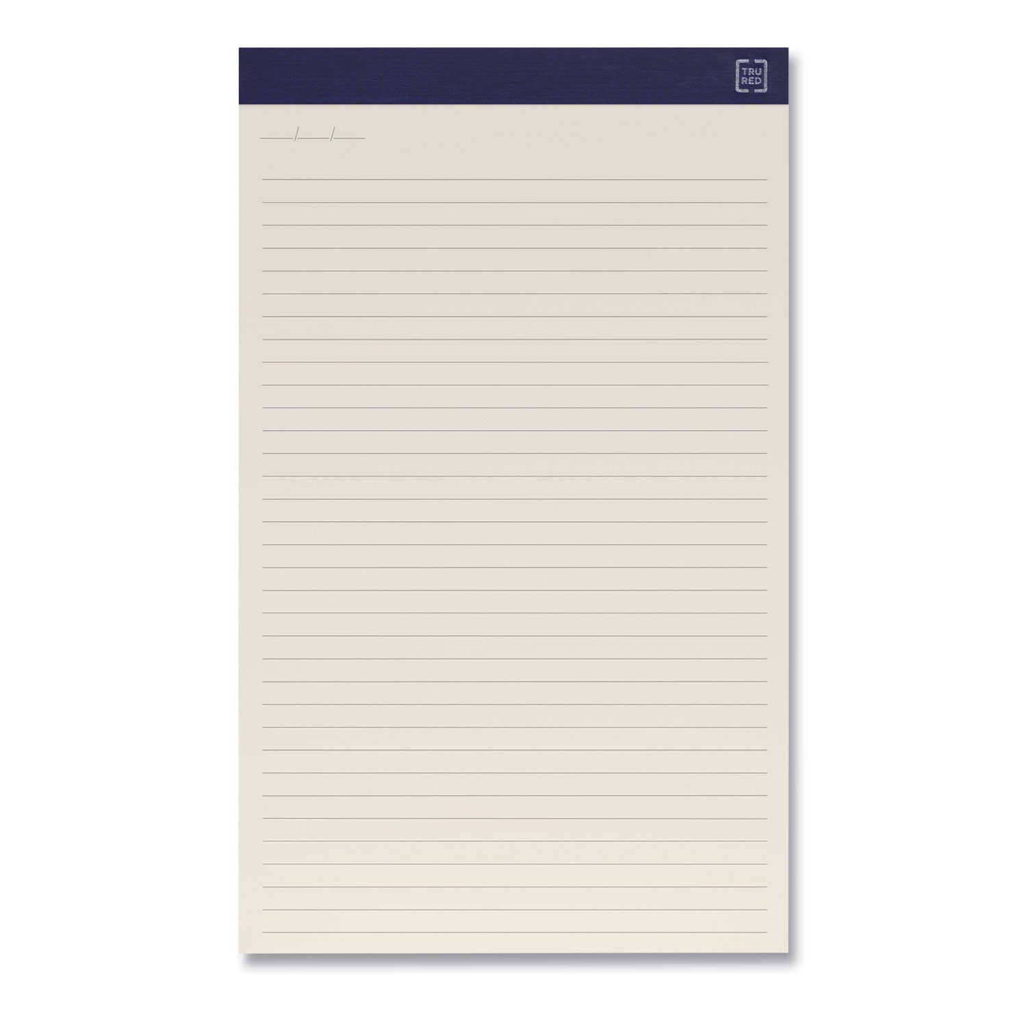 TRU RED Notepads, Wide/Legal Rule, 50 Ivory 8.5 x 14 Sheets, 12/Pack (24419930)