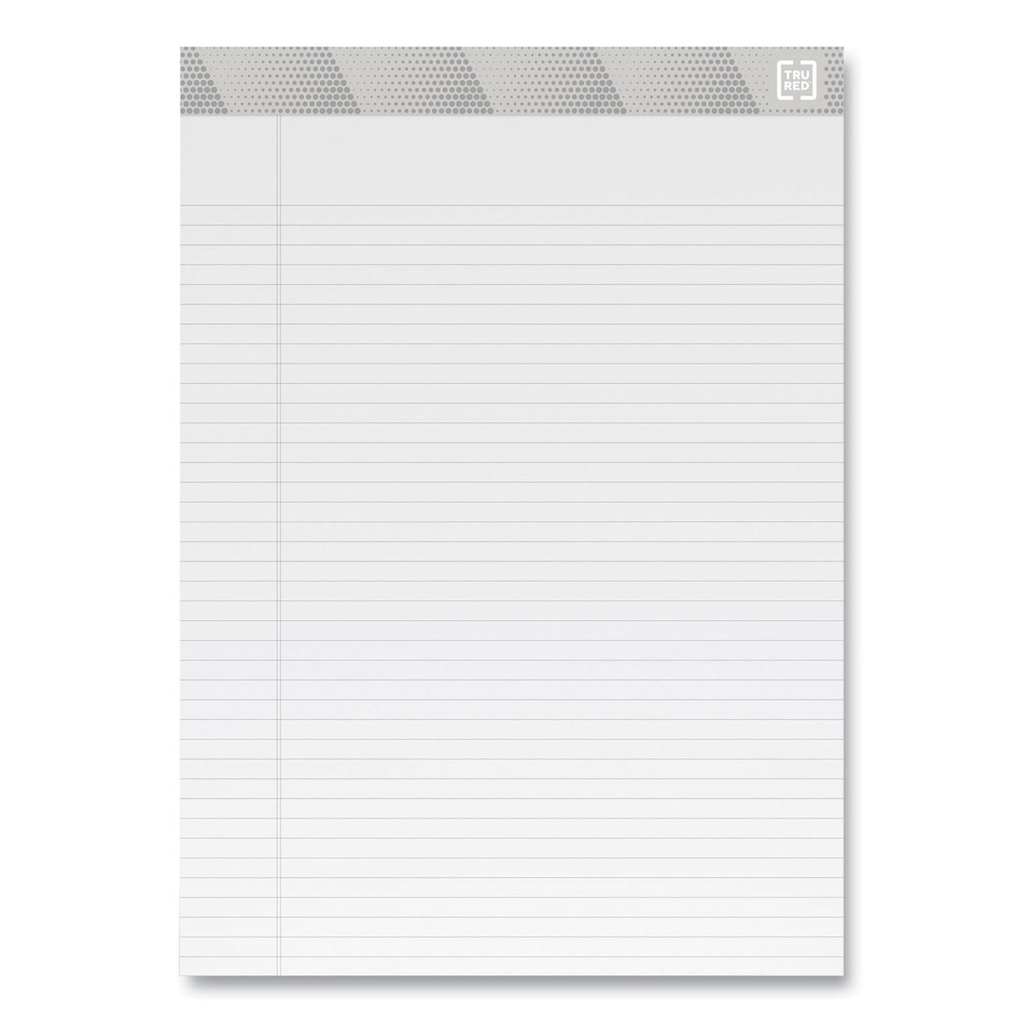 TRU RED Notepads, Narrow Rule, 50 White 8.5 x 11.75 Sheets, 12/Pack (24419934)