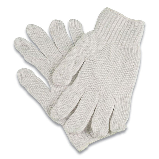 AMBITEX PRO CTPS400/NLW Series Natural White String Knit Gloves, 7 gauge, Large, White, 12 Pairs (CTPS400LGNLW)