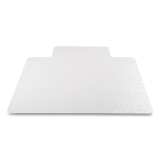 Deflecto Antimicrobial Chair Mat, Medium Pile Carpet, 48 x 36, Lipped, Clear (CM14112AM)