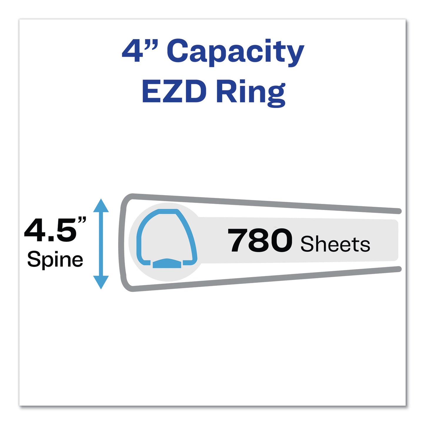 Avery Durable View Binder with DuraHinge and EZD Rings, 3 Rings, 4" Capacity, 11 x 8.5, White, (9801) (09801)