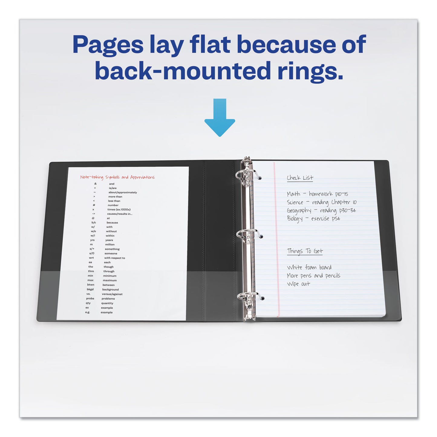 Avery Durable View Binder with DuraHinge and Slant Rings, 3 Rings, 1" Capacity, 11 x 8.5, Aqua (17295)