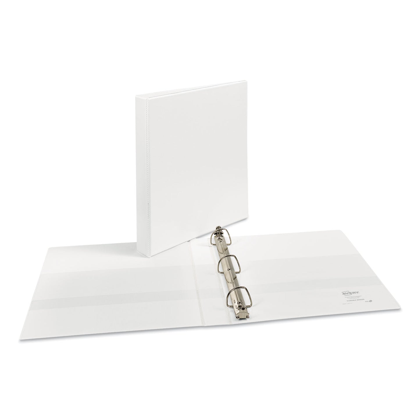 Avery Durable View Binder with DuraHinge and EZD Rings, 3 Rings, 1" Capacity, 11 x 8.5, White, (9301) (09301)