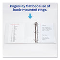 Avery Durable View Binder with DuraHinge and Slant Rings, 3 Rings, 3" Capacity, 11 x 8.5, White, 4/Pack (17030)