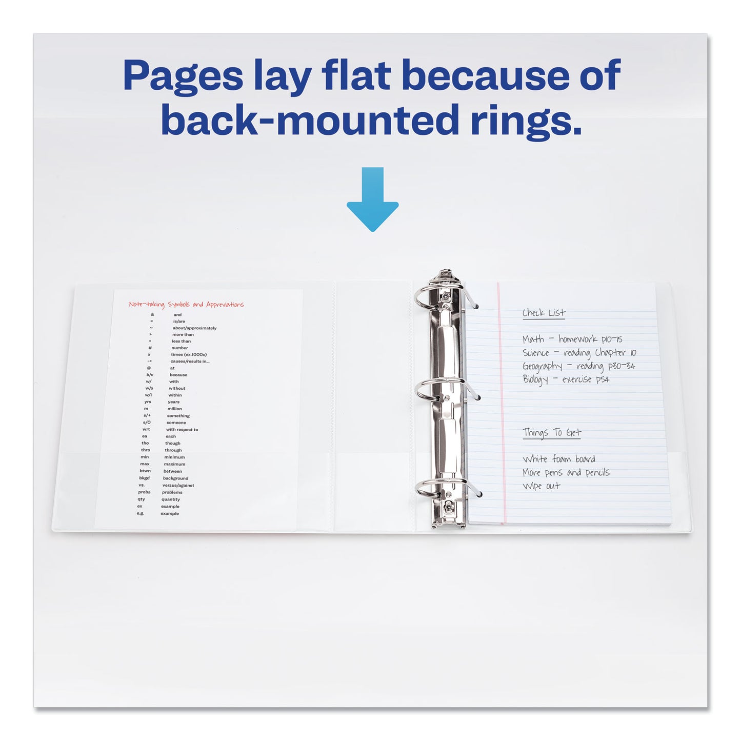Avery Durable View Binder with DuraHinge and Slant Rings, 3 Rings, 3" Capacity, 11 x 8.5, White, 4/Pack (17030)