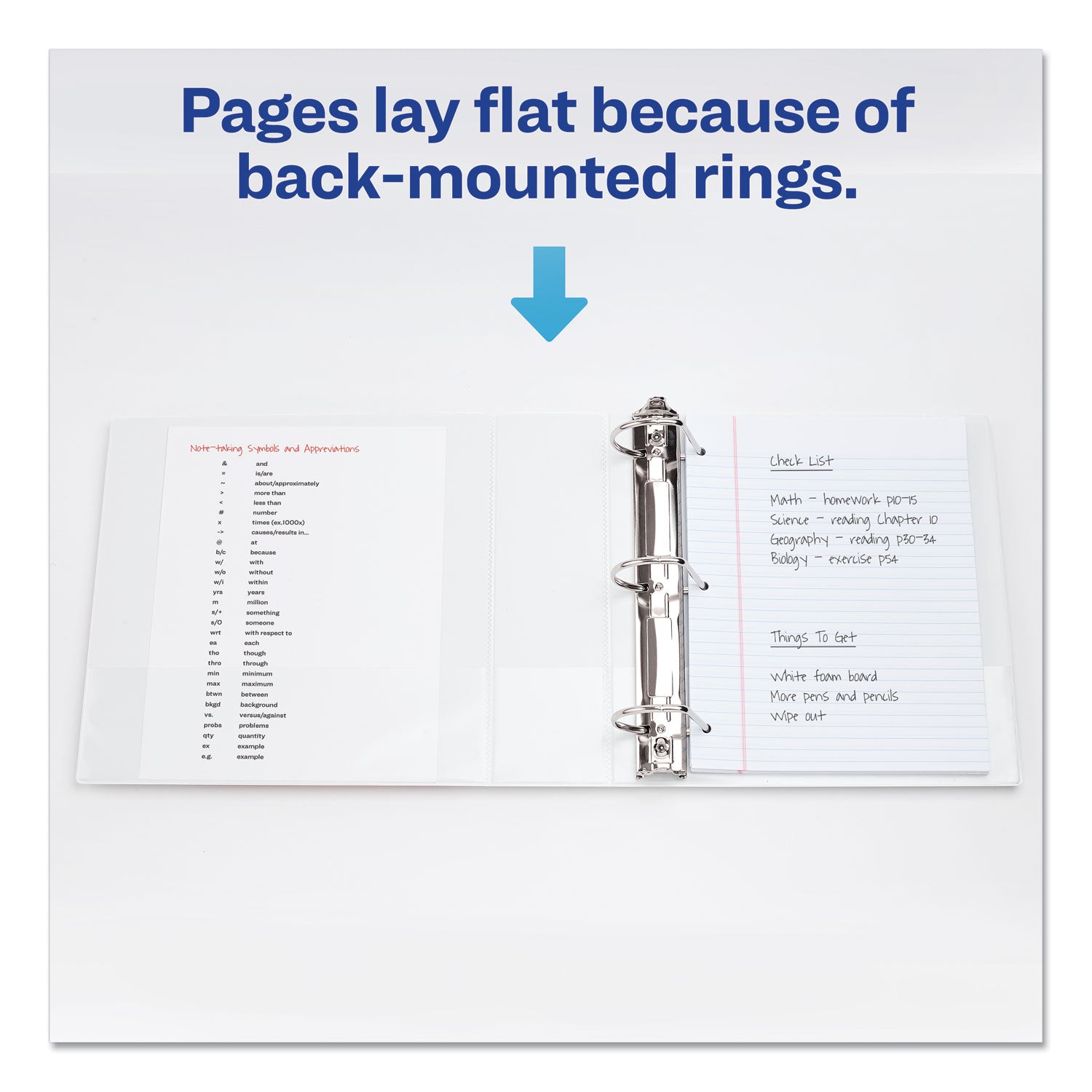 Avery Durable View Binder with DuraHinge and Slant Rings, 3 Rings, 3" Capacity, 11 x 8.5, White, 4/Pack (17030)