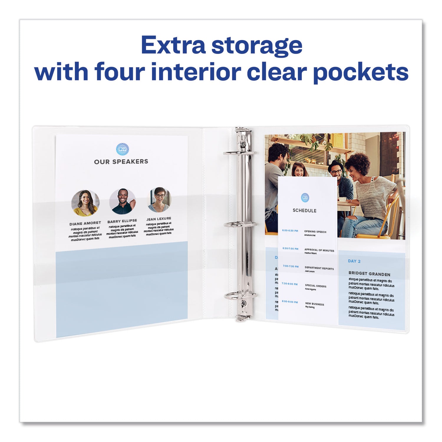 Avery Durable View Binder with DuraHinge and EZD Rings, 3 Rings, 2" Capacity, 11 x 8.5, Black, (9500) (09500)