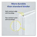 Avery Durable View Binder with DuraHinge and EZD Rings, 3 Rings, 5" Capacity, 11 x 8.5, White, (9901) (09901)