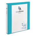 Avery Durable View Binder with DuraHinge and Slant Rings, 3 Rings, 1" Capacity, 11 x 8.5, Aqua (17295)