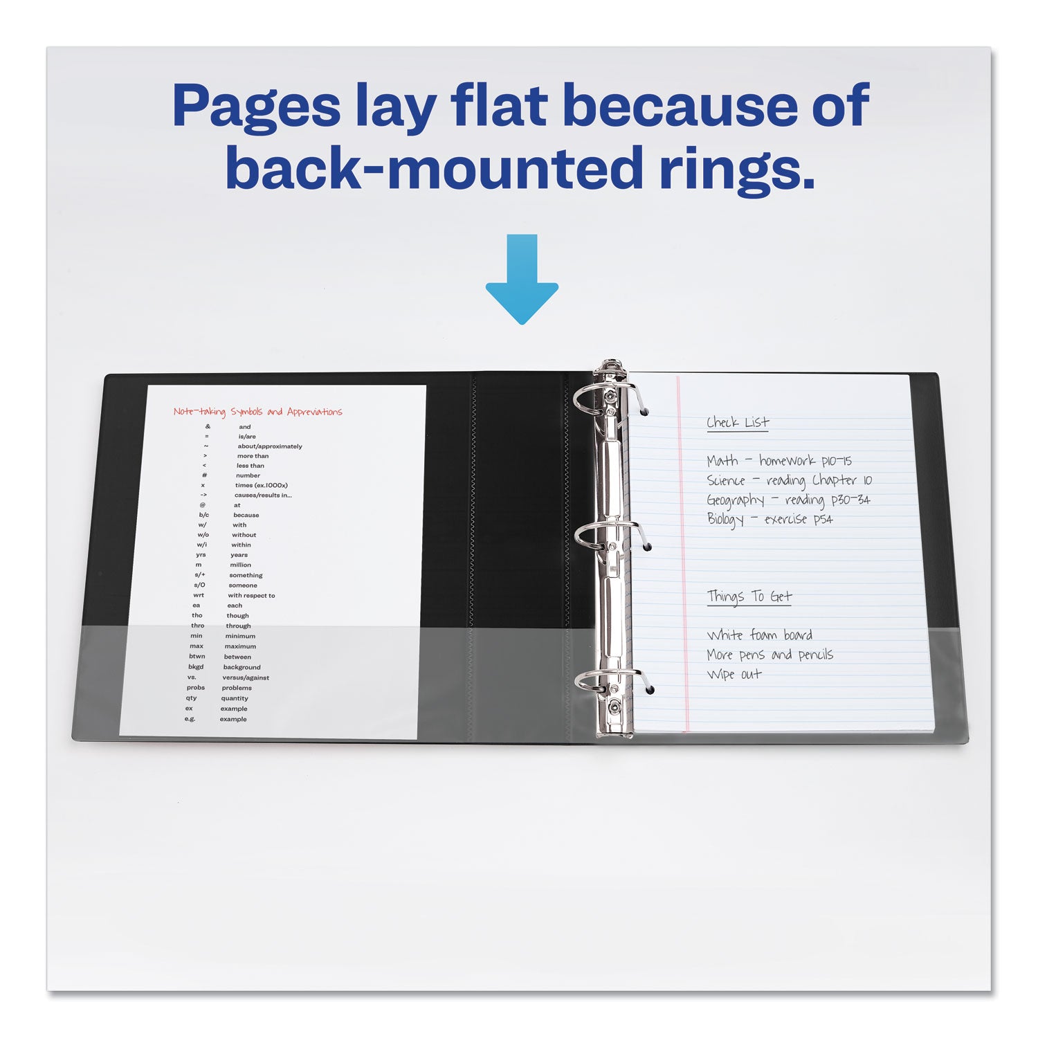 Avery Durable View Binder with DuraHinge and Slant Rings, 3 Rings, 2" Capacity, 11 x 8.5, Black (17031)