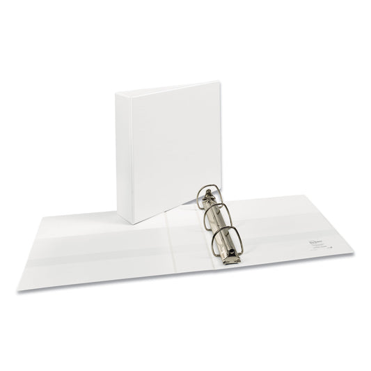 Avery Durable View Binder with DuraHinge and EZD Rings, 3 Rings, 2" Capacity, 11 x 8.5, White, (9501) (09501)