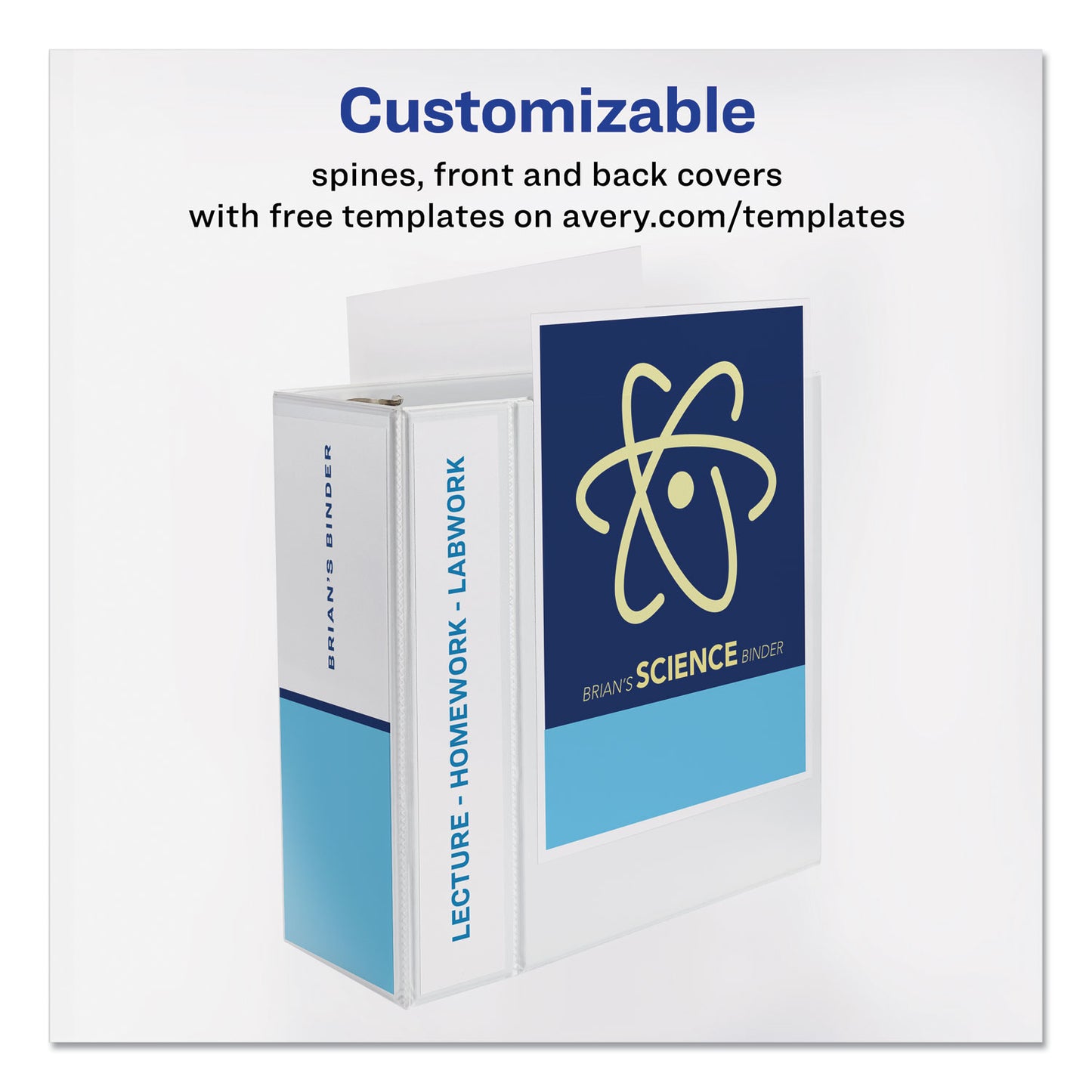 Avery Durable View Binder with DuraHinge and EZD Rings, 3 Rings, 5" Capacity, 11 x 8.5, Black, (9900) (09900)