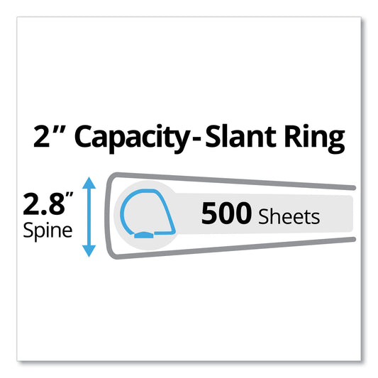 Avery Durable Non-View Binder with DuraHinge and Slant Rings, 3 Rings, 2" Capacity, 11 x 8.5, Red (27203)