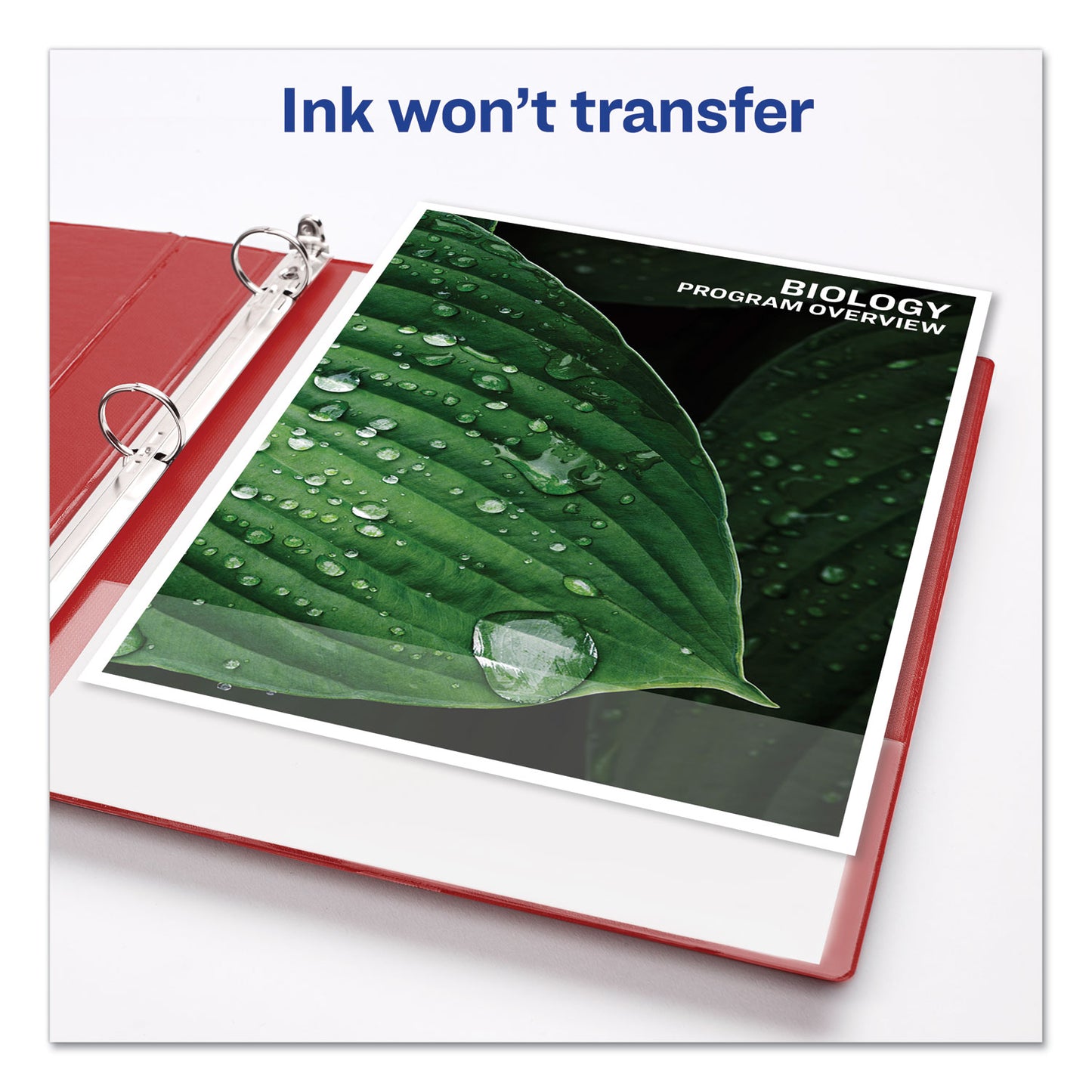 Avery Durable Non-View Binder with DuraHinge and Slant Rings, 3 Rings, 3" Capacity, 11 x 8.5, Red (27204)