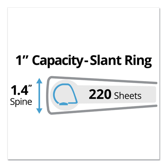 Avery Durable Non-View Binder with DuraHinge and Slant Rings, 3 Rings, 1" Capacity, 11 x 8.5, Black (27250)