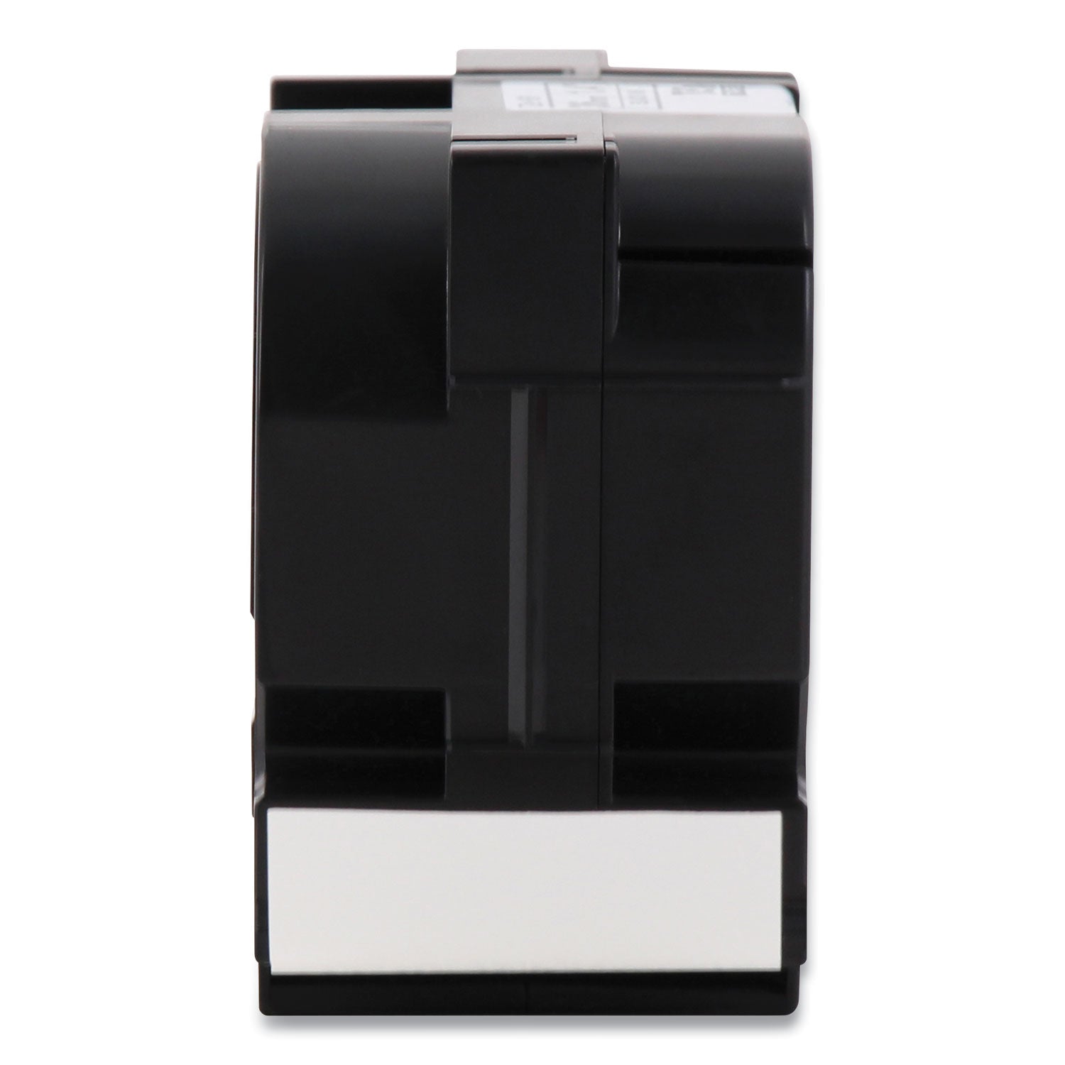 Brother TZe Standard Adhesive Laminated Labeling Tape, 1.4" x 26.2 ft, White on Matte Clear (TZEM65)