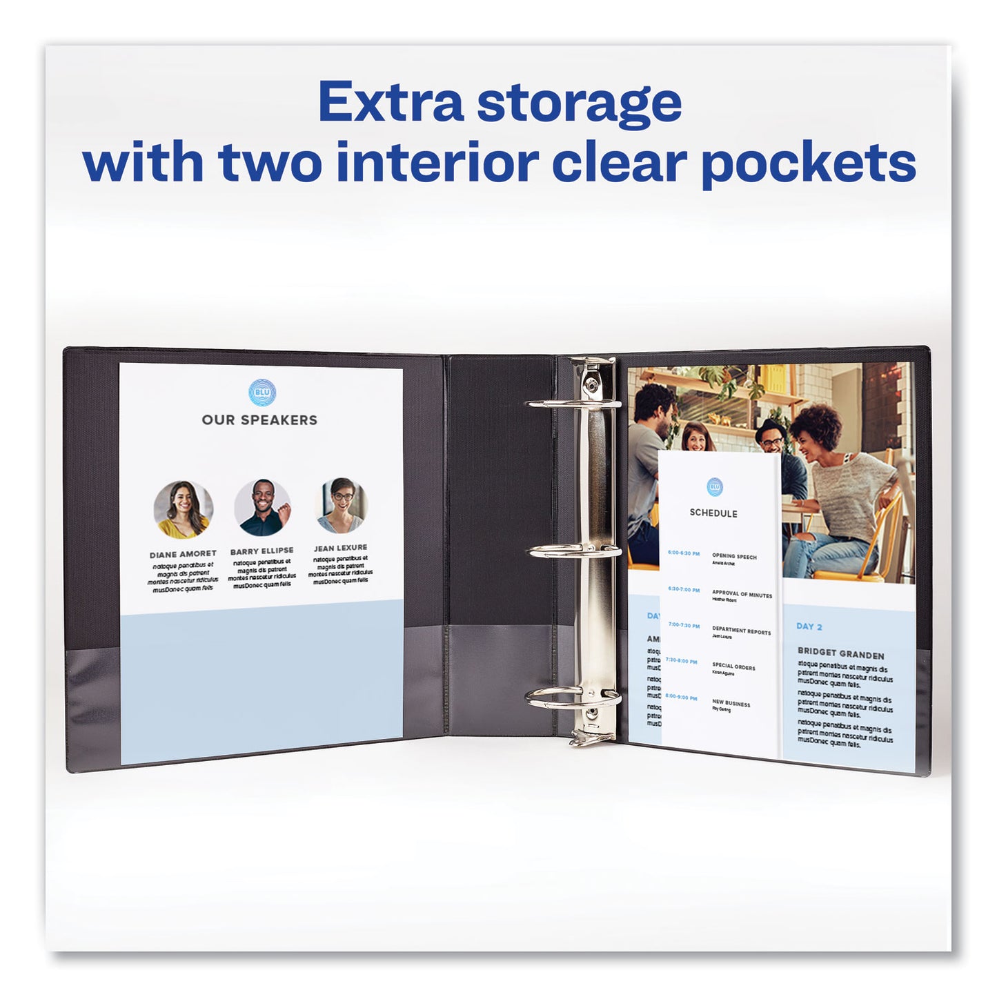 Avery Economy Non-View Binder with Round Rings, 3 Rings, 3" Capacity, 11 x 8.5, Black, (3602) (03602)