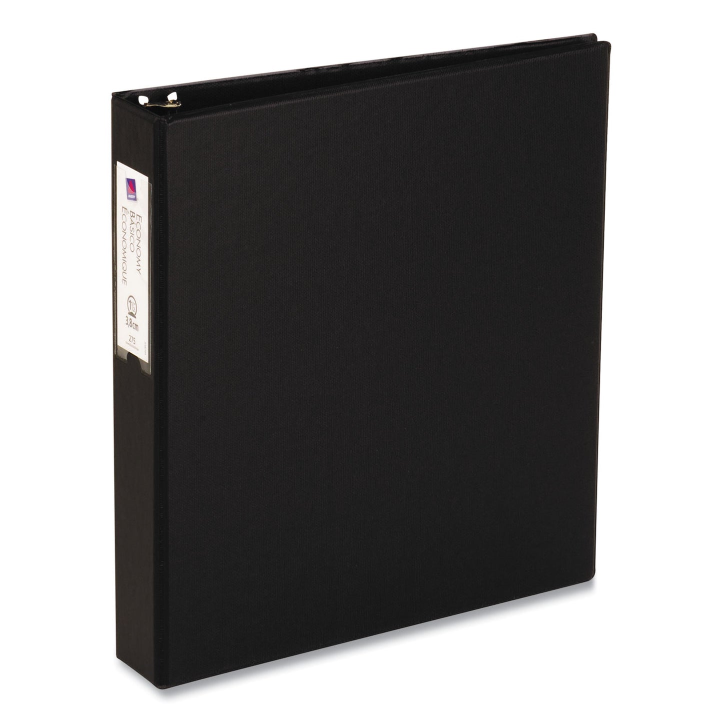 Avery Economy Non-View Binder with Round Rings, 3 Rings, 1.5" Capacity, 11 x 8.5, Black, (4401) (04401)