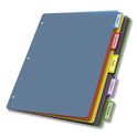 Cardinal Poly Index Dividers, 5-Tab, 11 x 8.5, Assorted, 4 Sets (84018)