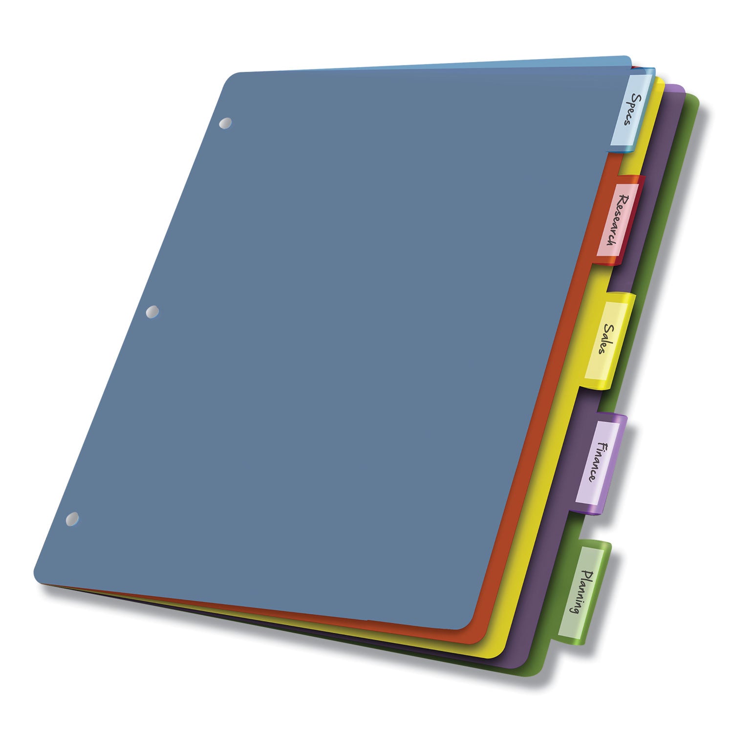 Cardinal Poly Index Dividers, 5-Tab, 11 x 8.5, Assorted, 4 Sets (84018)