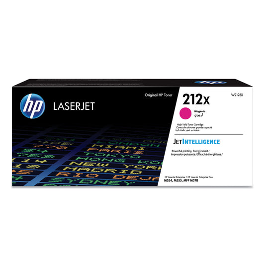 HP 212X, (W2123X) High-Yield Magenta Original LaserJet Toner Cartridge