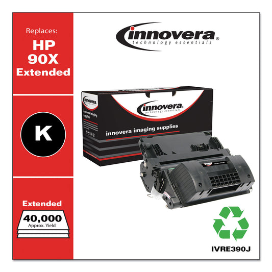 Innovera Remanufactured Black Extended-Yield Toner, Replacement for 90X (CE390XJ), 40,000 Page-Yield (E390J)