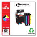 Innovera Remanufactured Cyan/Magenta/Yellow High-Yield Ink, Replacement for 902XL (T6M02AN), 825 Page-Yield (902XLCMY)