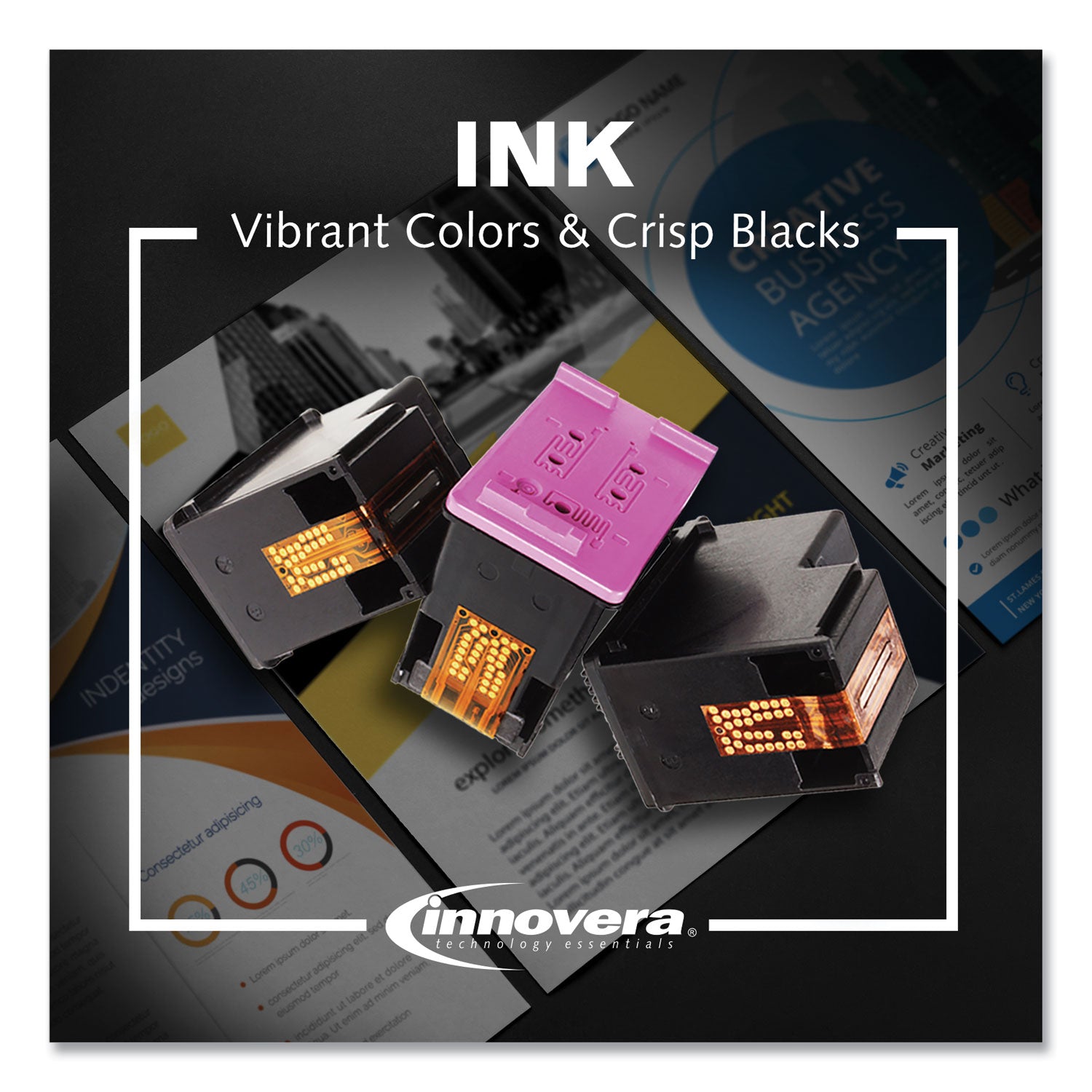 Innovera Remanufactured Black/Cyan/Magenta/Yellow High-Yield Ink, Replacement for 950XL/951 (C2P01FN), 300/700 Page-Yield
