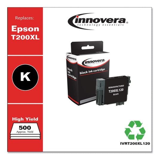 Innovera Remanufactured Black High-Yield Ink, Replacement for T200XL (T200XL120), 500 Page-Yield