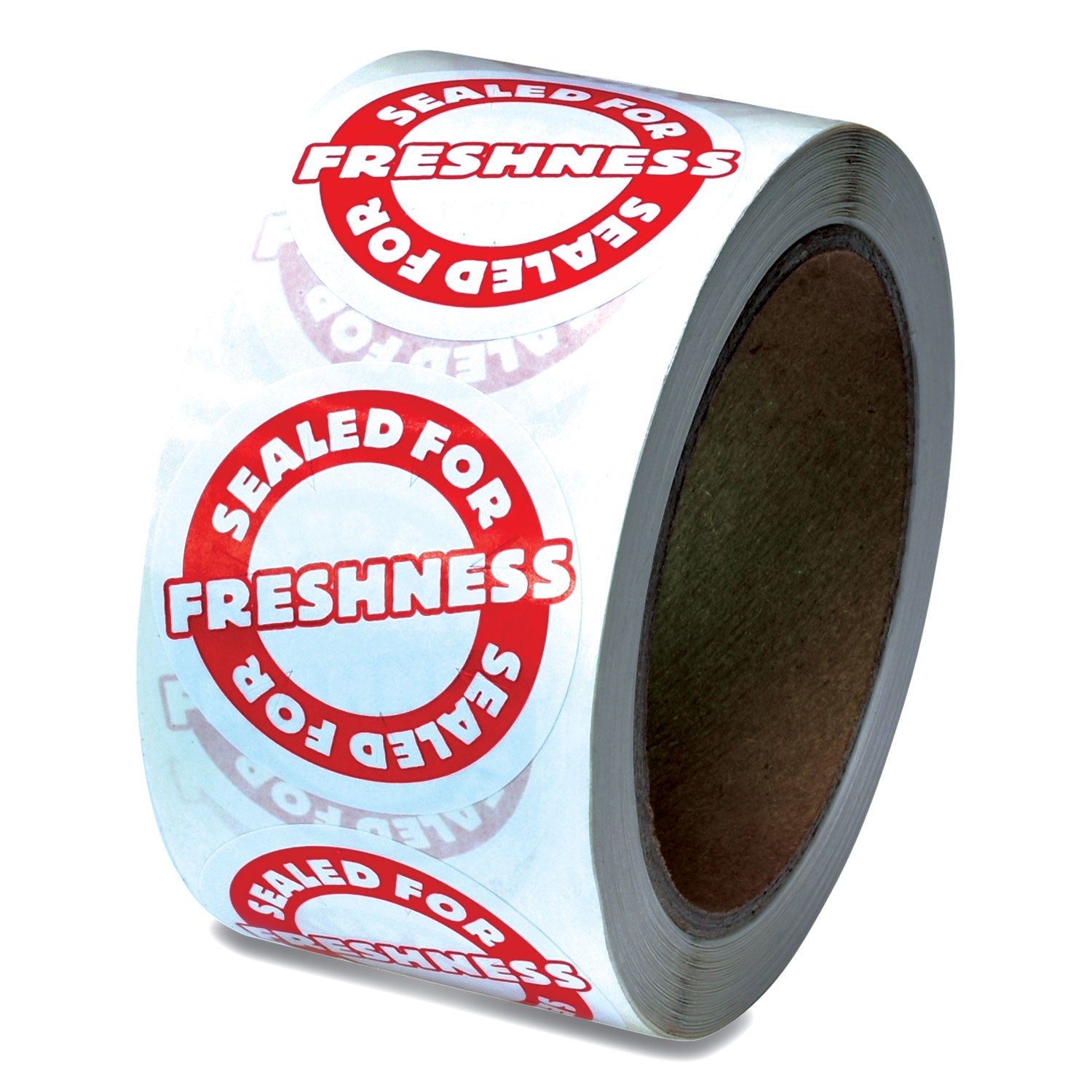 ICONEX Tamper Seal Label, 2" dia, Red/White, 500/Roll, 4 Rolls/Carton (90232498)