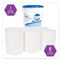 WypAll Power Clean Wipers for Disinfectants, Sanitizers,Solvents WetTask Customizable Wet Wipe System, 140/Roll, 6 Rolls/1 Bucket/CT (0621102)