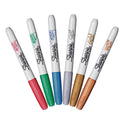 Sharpie Metallic Fine Point Permanent Markers, Fine Bullet Tip, Blue-Green-Red, 6/Pack (2029678)