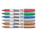 Sharpie Metallic Fine Point Permanent Markers, Fine Bullet Tip, Blue-Green-Red, 6/Pack (2029678)