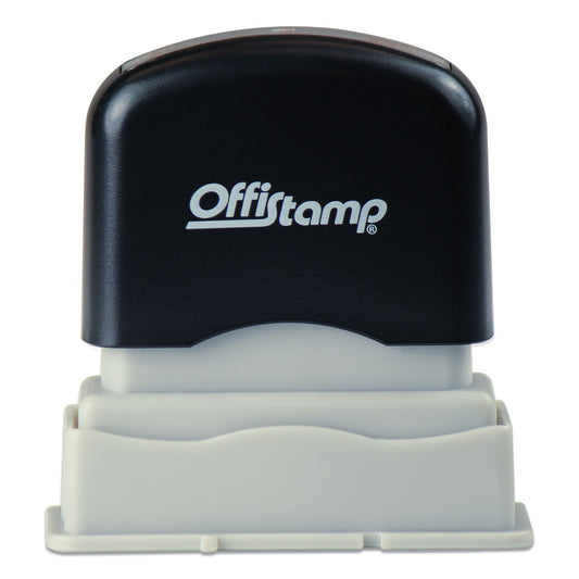 Offistamp Pre-Inked Message Stamp, FILE, 1.63" x 0.38", Red Ink (034513)