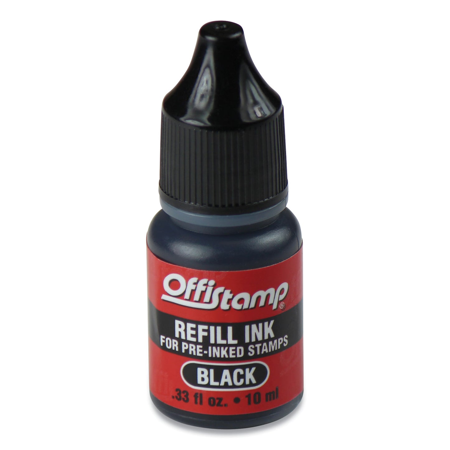 Offistamp Refill Ink for Pre-Inked Stamps, 0.33 oz, Black (090724)